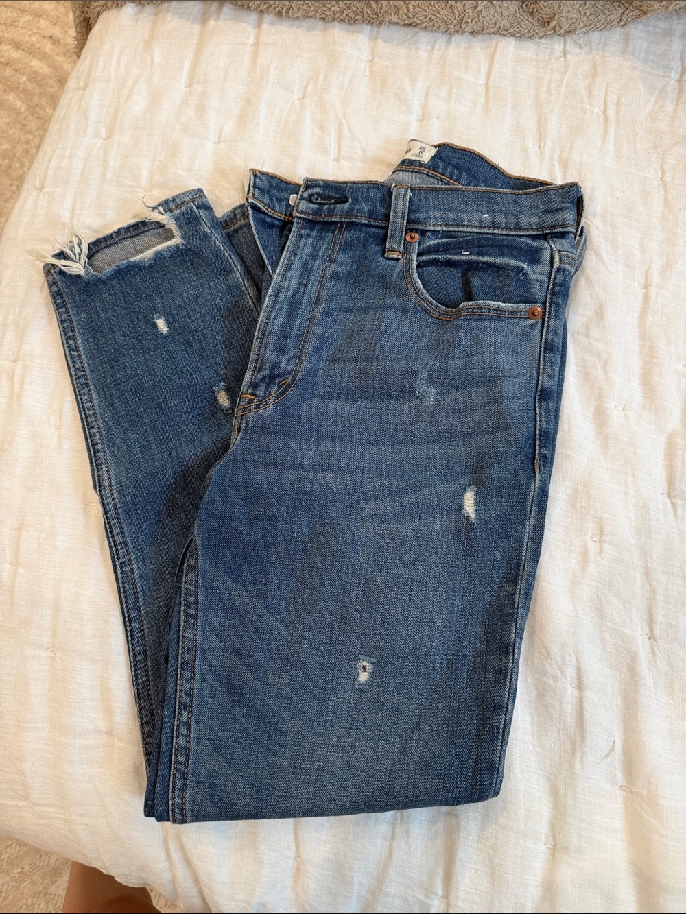 Abercrombie & Fitch Light Blue Denim Skinny High-Rise Jeans